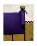 Purple Dog with Apple  (LM)