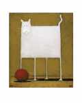 White Cat with Ball  (LM)