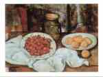 Still life with cherries and peaches