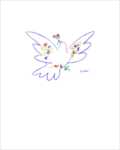 Dove with flowers