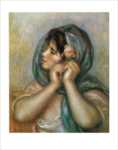 Young girl arranging her earring