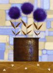 Study of Chrysanthemums in Blue