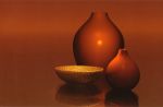 Red Vases with Bowl