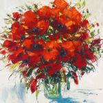 Poppies in Red  +