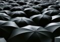 sea of umbrellas - fototapeta