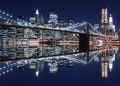 New York (Brooklyn Bridge night) - fototapeta