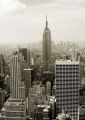 Manhattan panorama - sepia - fototapeta