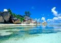 plage des seychelles - fototapeta