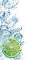 Bubbles in blue water - fototapeta