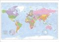 Political World Map (Miller Projection)