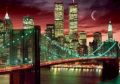 NEW YORK bridge colour Plakat 3D