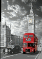 London Big Ben Bus plakat 3D