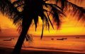 SUNSET beach boat