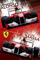Ferrari F1 (Alonso & Massa Paint) - plakat Ferrari F1 (Alonso & Massa Paint) - plakat