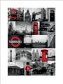 London (Red Collage) - reprodukcja