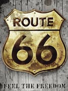 ROUTE 66 - golden sign