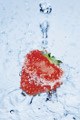 Strawberry on ice
