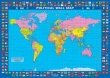 Mapa polityczna z flagami