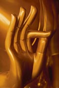 Buddha - golden hand
