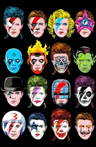 David Bowie Latające Głowy - plakat