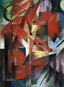 Franz Marc The Foxes (1913) - plakat