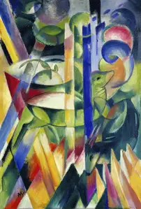 Franz Marc The Little Mountain Goats (1913–1914) - plakat
