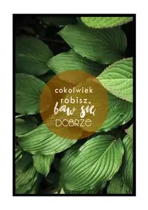 baw się dobrze liście - plakat