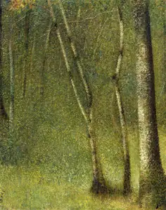 Georges Seurat The Forest at Pontaubert (1881) - plakat