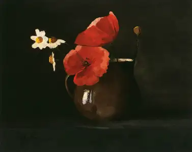 Odilon Redon Poppies and Daisies (1867) - plakat