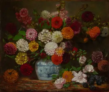 Eugène Delacroix Large bouquet of flowers - plakat