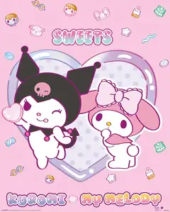Kuromi My Melody Sweets Hello Kitty - plakat