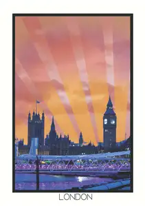 LONDON BIG BEN - plakat