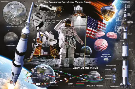 Lądowanie na Księżycu One Small Step - plakat
