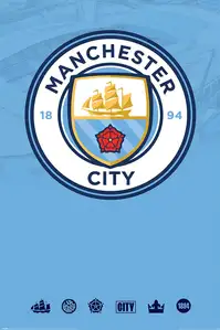 Manchester City Godło Klubu - plakat