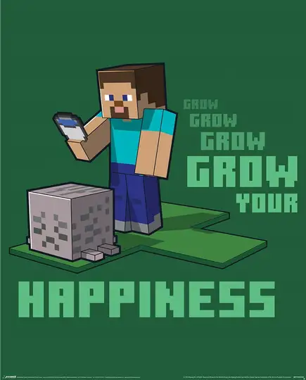 Minecraft Rozwijaj Swoje Szczęście - plakat
