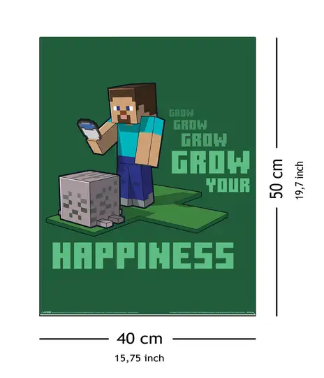 Minecraft Rozwijaj Swoje Szczęście - plakat