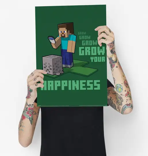 Minecraft Rozwijaj Swoje Szczęście - plakat