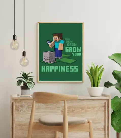 Minecraft Rozwijaj Swoje Szczęście - plakat