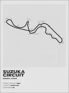 Red bull ring, Japonia, gray - plakat