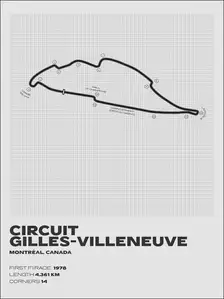 Red bull ring, Kanada, gray - plakat