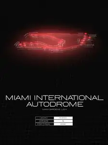Red bull ring, Miami, black - plakat