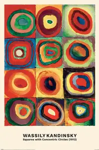 Color Study Squares with Concentric Circles Wassily Kandinsky - plakat
