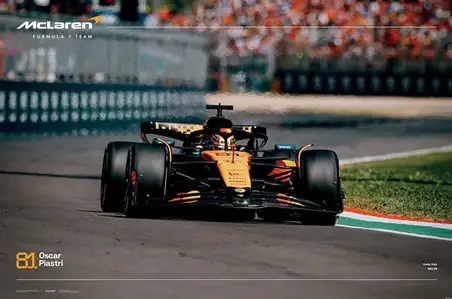 F1 Formuła 1 McLaren Oscar Piastri Imola - plakat