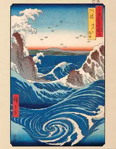 Hiroshige Naruto Whirlpool - plakat