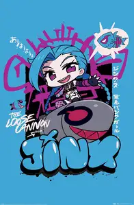 LOL League of Legends Jinx - plakat