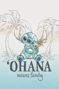 Lilo i Stitch Ohana znaczy rodzina - plakat