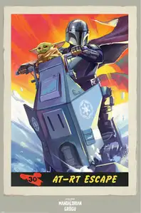 Mandalorian i Grogu AT-RT Star Wars Gwiezdne Wojny - plakat