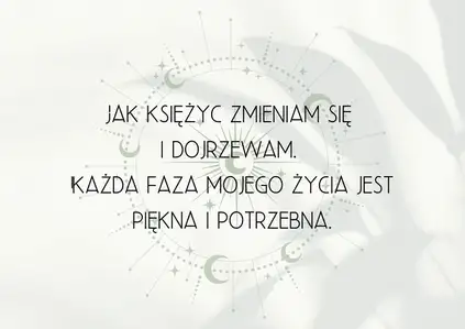 Plakat afirmacyjny- fazy księżyca - plakat