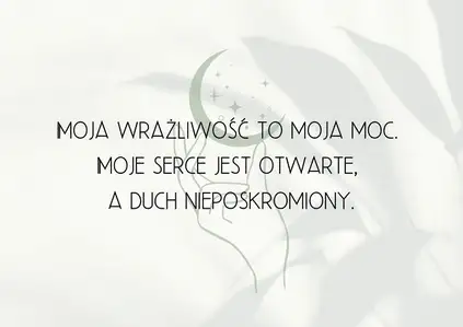 Plakat afirmacyjny- wrażliwość - plakat