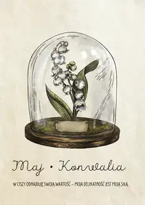 Plakat dla Urodzonych w Maju Konwalia - plakat